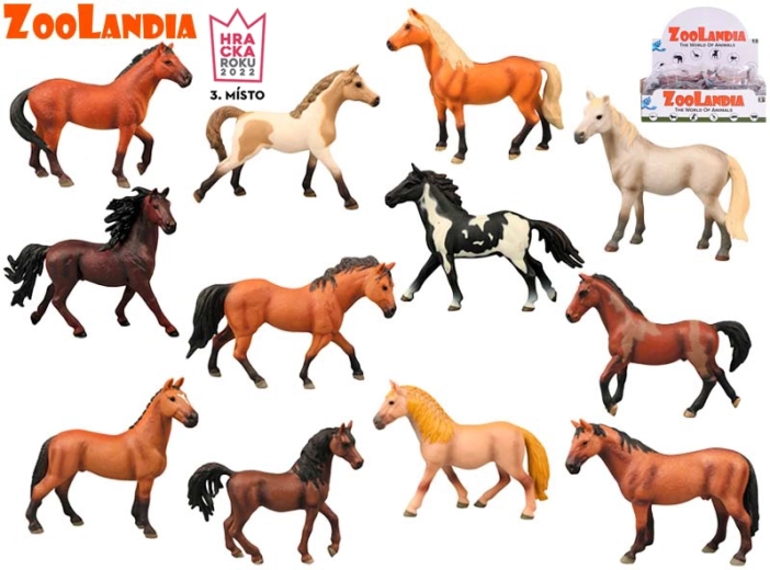 Zoolandia Kunststoff-Pferd 14 cm – 12 Arten