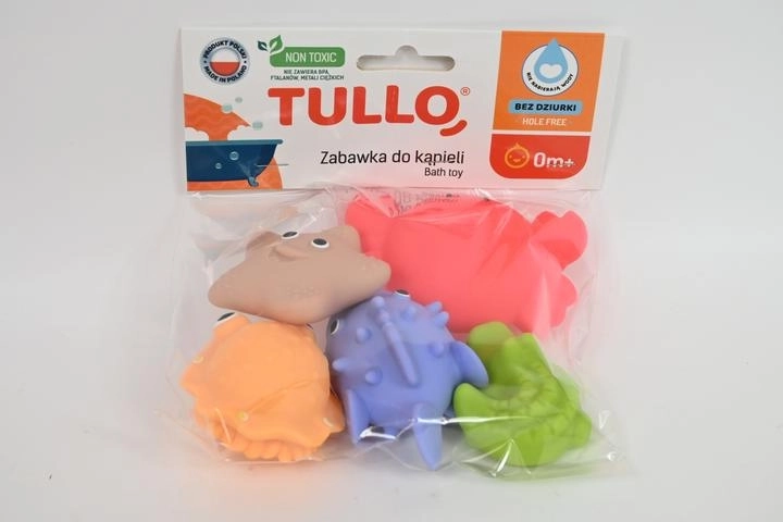 Bunte Badetiere ohne Öffnungen – Set mit 5 Stück