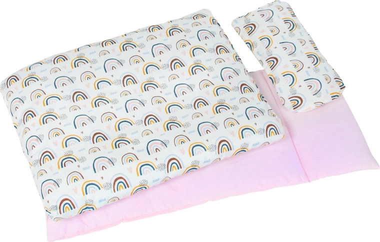 Bettwäsche-Set für Puppen mit Regenbogenmotiv - 1 Stück