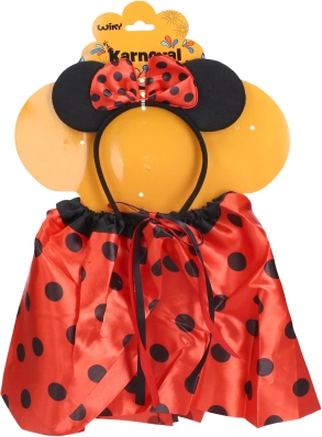 Karneval-Set Maus mit Punkten Rot