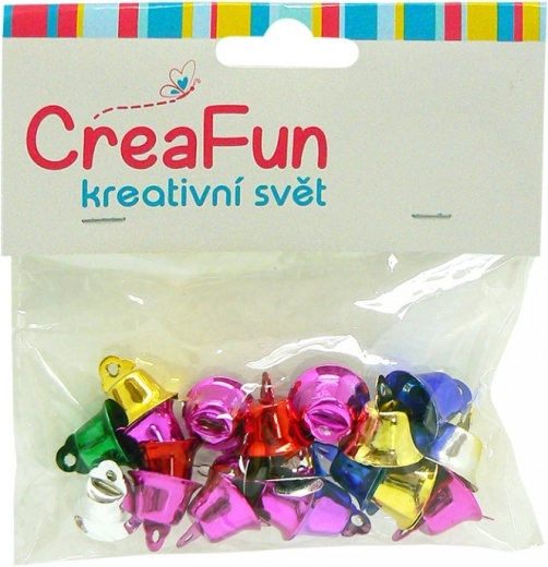 Bunte Metallglöckchen 14,5 mm – Set mit 20 Stück