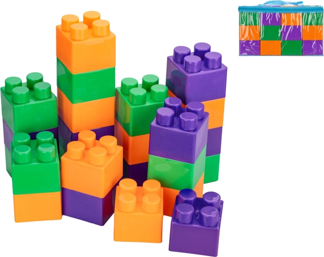 Bauklötze 9 cm, 24 Stk. in Tasche