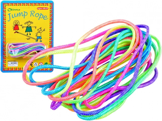 Buntes Neon-Sprungseilgummi für Kinder 460 cm - 1 Stück
