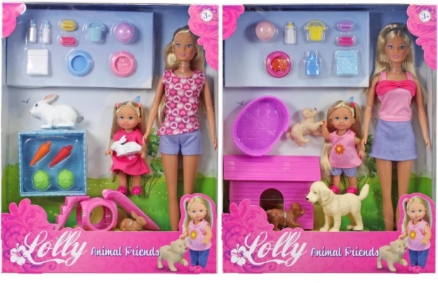 Steffi und Evi mit Tieren