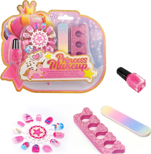 Nagelset mit künstlichen Nägeln und Zehentrenner 10 cm - 1 Stück