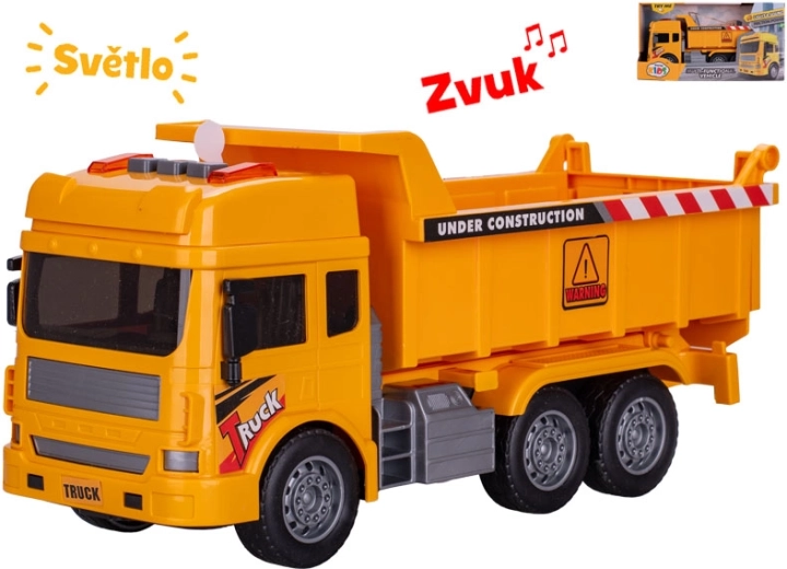 Kipp-Lkw mit Schwungrad mit Licht und Sound 27 cm