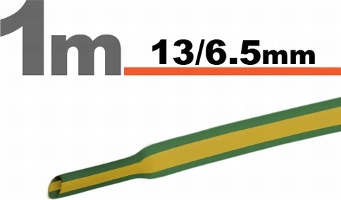 Schrumpfschlauch gelb-grün 13 / 6,5 mm