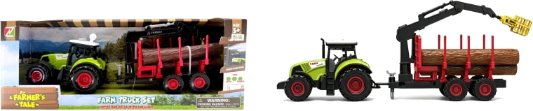 Plejo Traktor mit Geräuschen und Anhänger