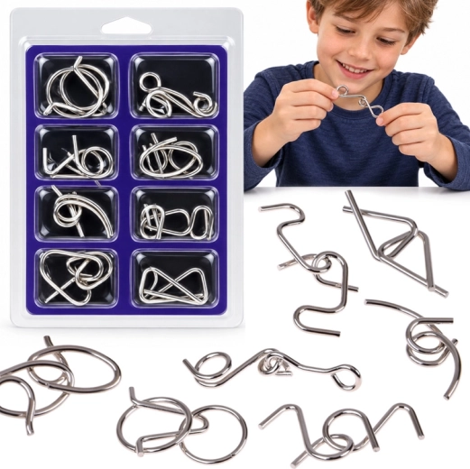 Set mit 8 Metallpuzzles