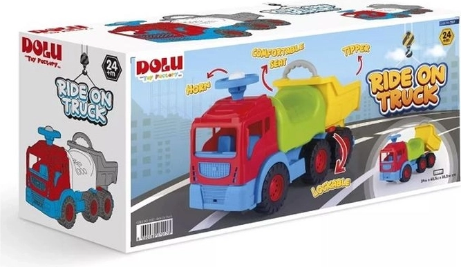 Dolu Kinder-Rutschfahrzeug Kipplaster mit Lenkrad