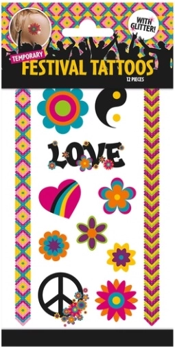 CCG Glitzer-Festival-Tattoos – Set 12 Stk.