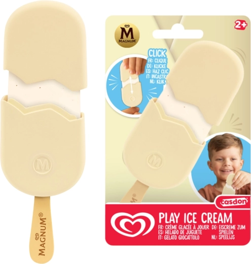 Casdon Magnum Classic White – Spielzeug-Eis am Stiel mit weißer Schokoladenglasur