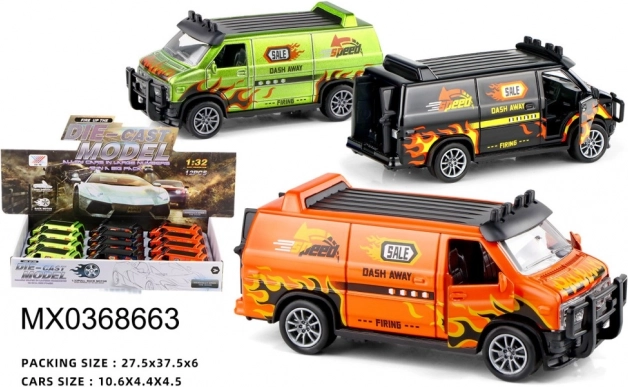 Metall-Polizei-Van-Modell 1:32 mit Rückzugfunktion