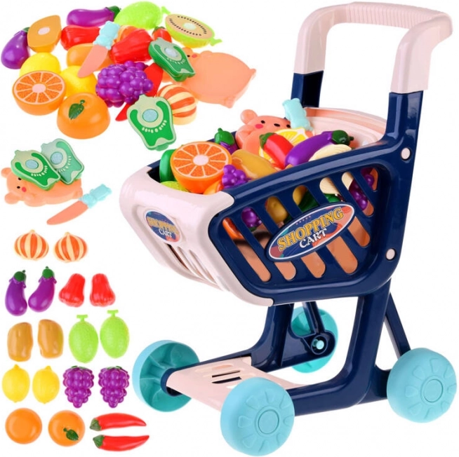 Einkaufswagen + Gemüse und Obst zum Schneiden Shop fun 36 el ZA4791