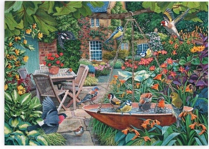 Puzzle House of Puzzles Vögel an der Vogeltränke, 500 große Teile