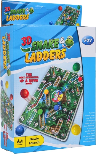Mini-Brettspiel Leiterspiel 3D