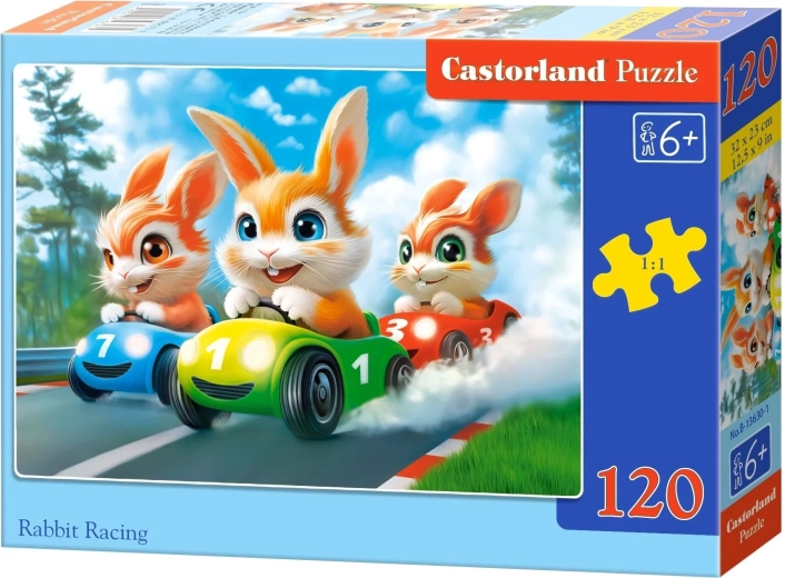 Castorland Puzzle Kaninchenrennen 120 Teile