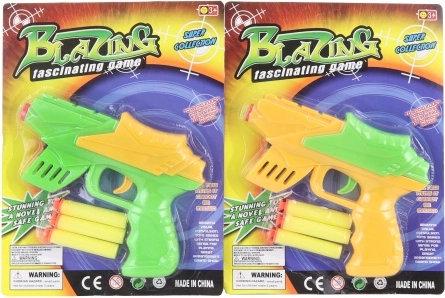 Pistole mit Schaumstoffpfeilen mit Saugnäpfen