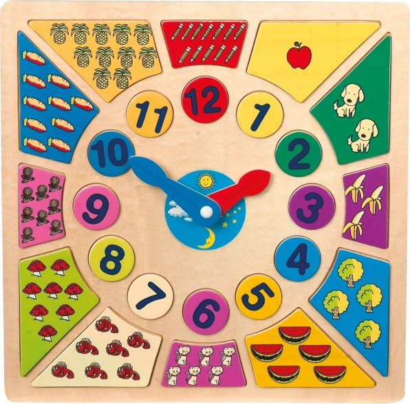 Einlege-Zahlenpuzzle – Lerne die Uhr small foot