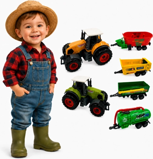 Woopie Mini Farmer Traktorenset mit Anhängern