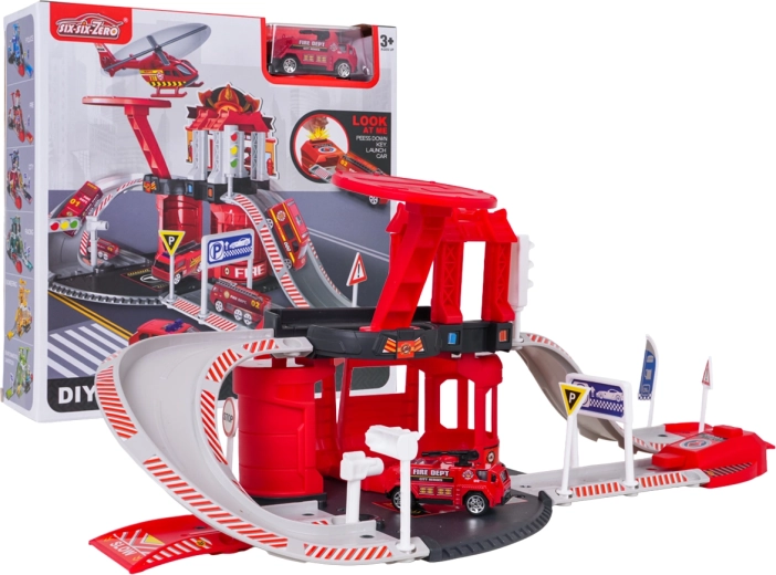 Feuerwehrgarage mit Abschussrampe