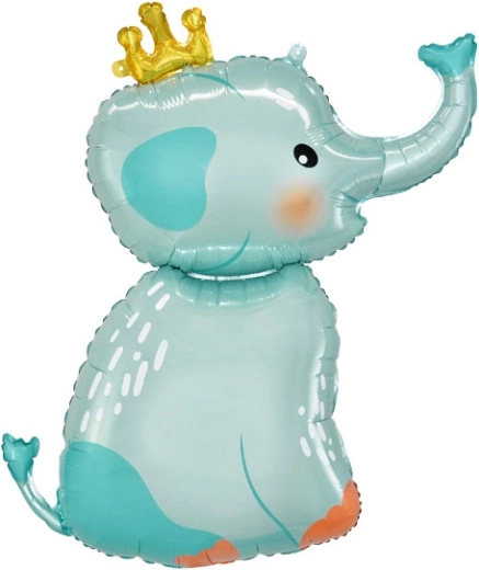 Folienballon Elefant mit Krone