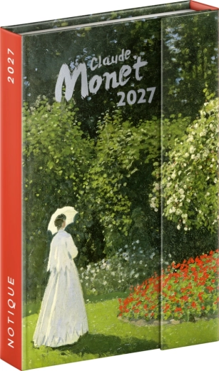 Notique Wochenkalender mit Magnetverschluss Claude Monet 2027, 11 × 16 cm