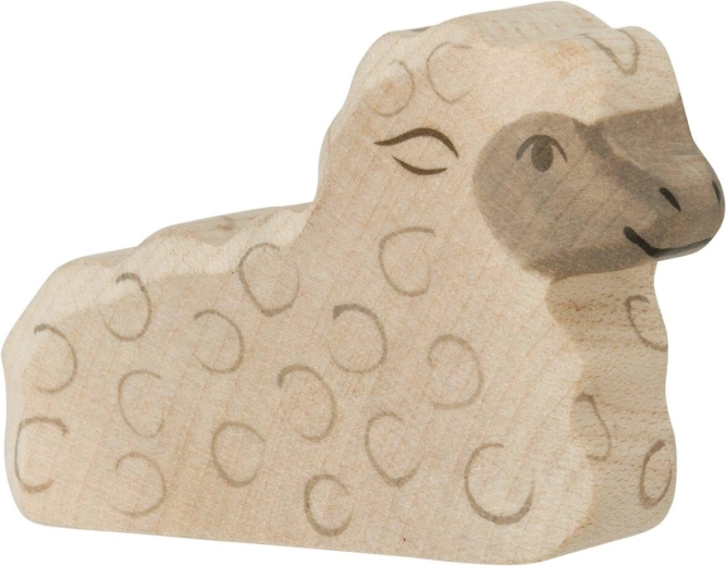 Holztiger liegendes Lamm - 1 Stück