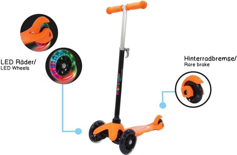 Jamara Kick light Kinder-Dreiradroller orange