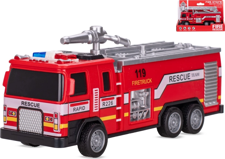Feuerwehrauto mit Schwungradantrieb 17,5 cm