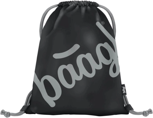 Baagl Beutel für Hausschuhe Skate Black mit leuchtendem Logo