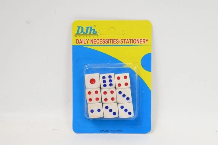 Spielwürfel – Set mit 8 Stück, rot-blau
