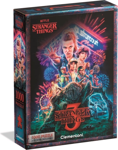 Puzzle 1000 STRANGER THINGS 3 Poster – Netflix, Clementoni