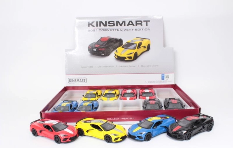Chevrolet Corvette 2021 Metall-Automodell 1:36 mit Pull-Back-Antrieb