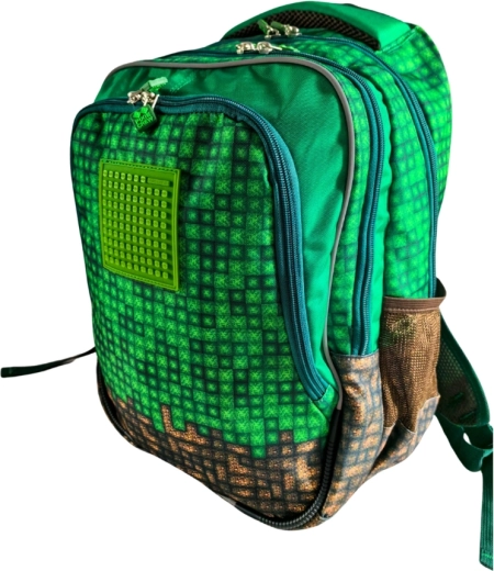 Pixie Crew Junior Schulrucksack grün Mine&Craft 100 Pixel