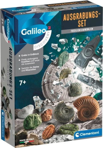 Ausgrabungs-Set Fossilien und Mineralien – 1 Stück