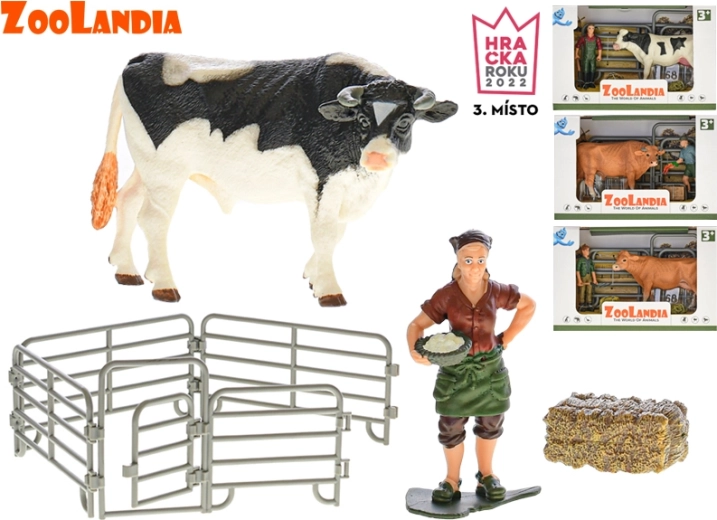 Zoolandia Kuh mit Zubehör – Bauernhof-Figur (4 Varianten)
