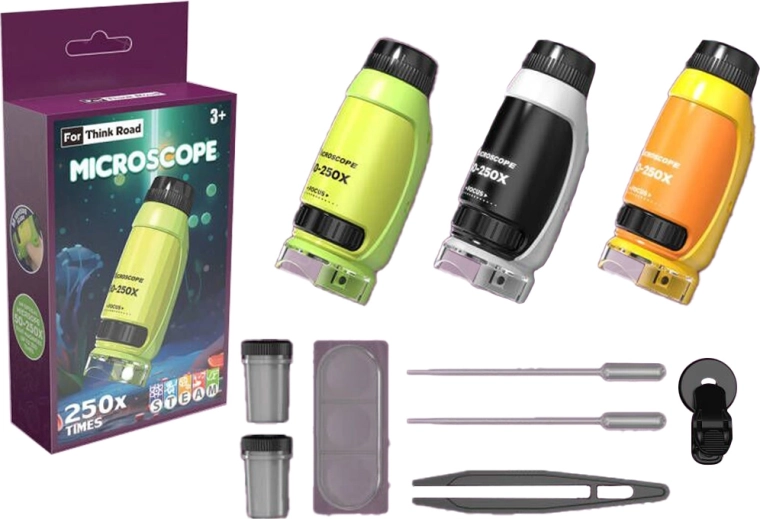 Sparkys tragbares Taschenmikroskop für Kinder 250× – 1 Stück