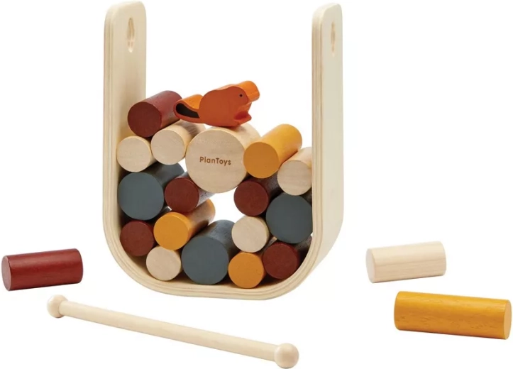 PlanToys Biberdamm – Holz-Balancierspiel