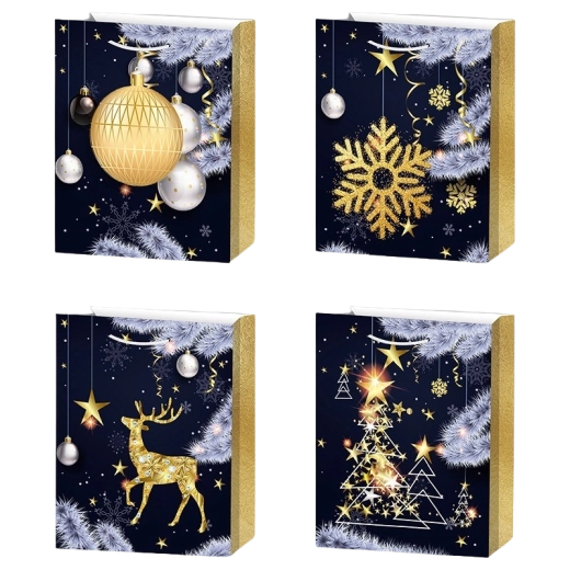 Geschenkpapiertüte M Weihnachtsgruß 26 × 32 × 10 cm