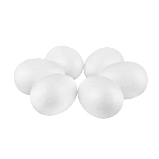 Styropor-Ostereier 7 cm – Set mit 6 Stück ARPEX