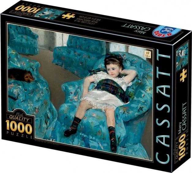 Puzzle „Kleines Mädchen im blauen Sessel“ 1000 Teile D-Toys