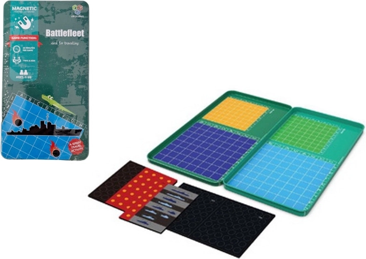 Magnetisches Spiel „Schiffe versenken“ in Blechdose