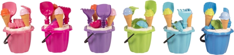 Sandspielzeug-Set mit Eisformen und Förmchen