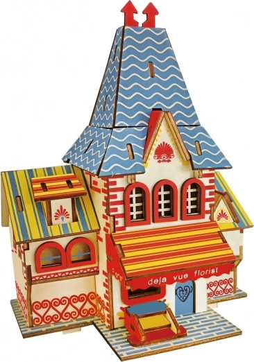 Woodcraft Holz 3D-Puzzle Blumenladen