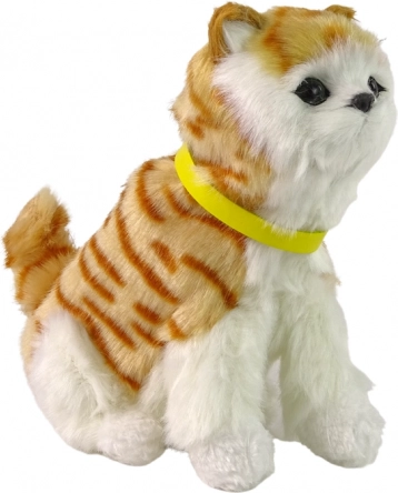 Interaktive Plüschkatze mit Kopf- und Schwanzbewegung