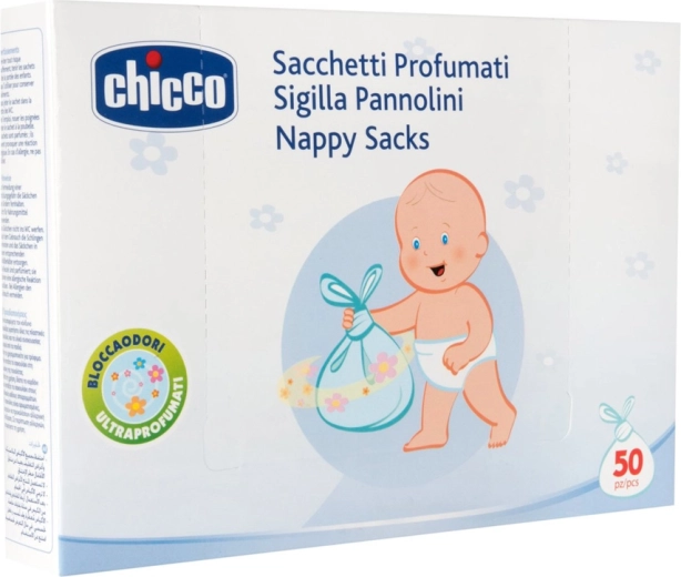 Chicco parfümierte Beutel zur Entsorgung von Windeln, 50 Stk.