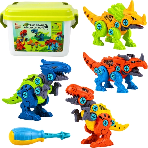 Konstruktions-Dinosaurier zum Schrauben 4-in-1 mit elektrischem Schraubendreher und Koffer