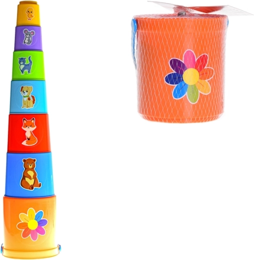 Stapelbecher in bunten Farben – Pyramide für Kinder ab 12 Monaten