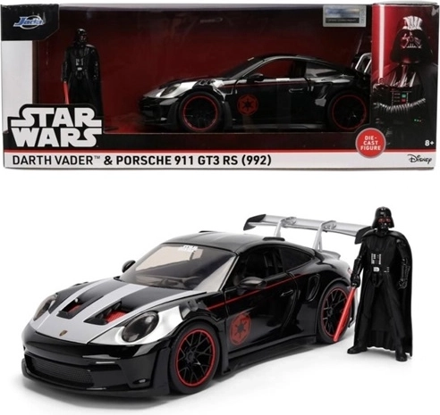 Jada Star Wars Porsche 911 GT3 RS 1:24 mit Darth-Vader-Figur – 1 Stück